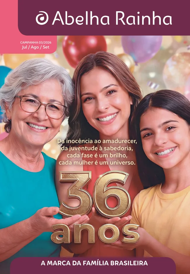 Capa do catálogo Campanha 03/2026 de Abelha Rainha