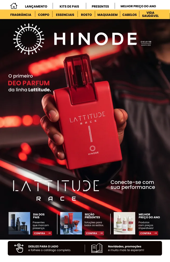 Capa do catálogo Ciclo 08/2026 de Hinode
